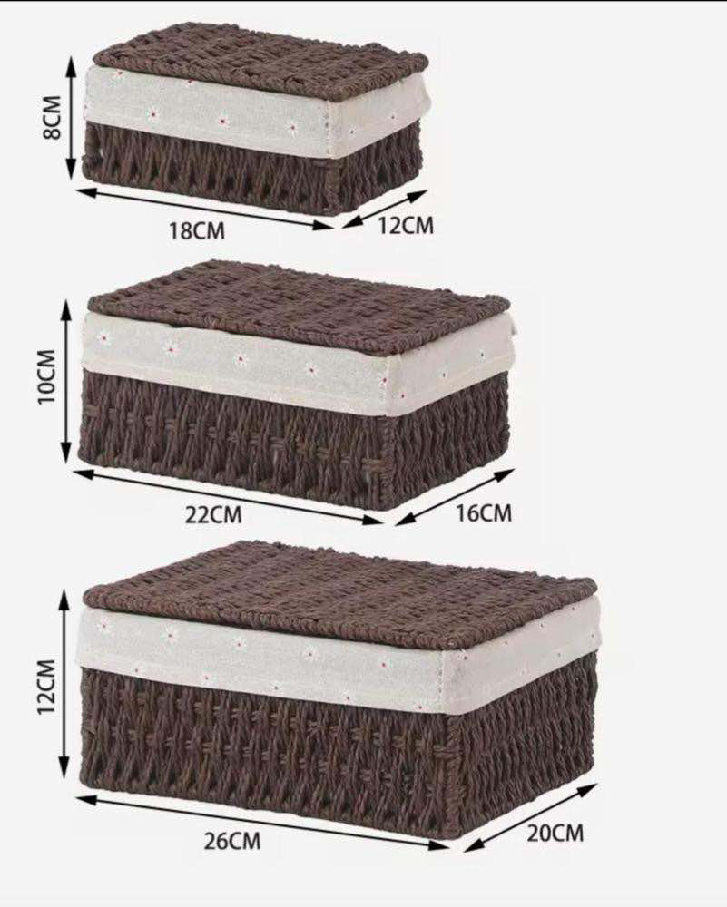 Dimensions of Ash Sid storage lid boxes