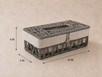 Dimensions of the Ash Sid grey tissue box cover